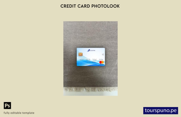 listo para imprimir plantilla frontal de aspecto fotográfico de Mastercard d 155